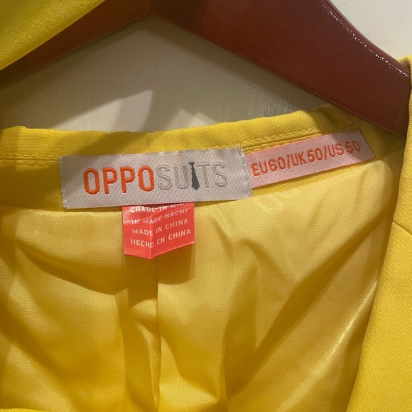Opposuits Jacket/Pants/Tie Size 50 - Bright Yellow - Picture 2 of 5